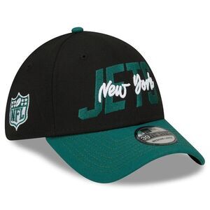 New York Jets New Era NFL Draft 39THIRTY Flex Hat - Black/Green Size L/XL New